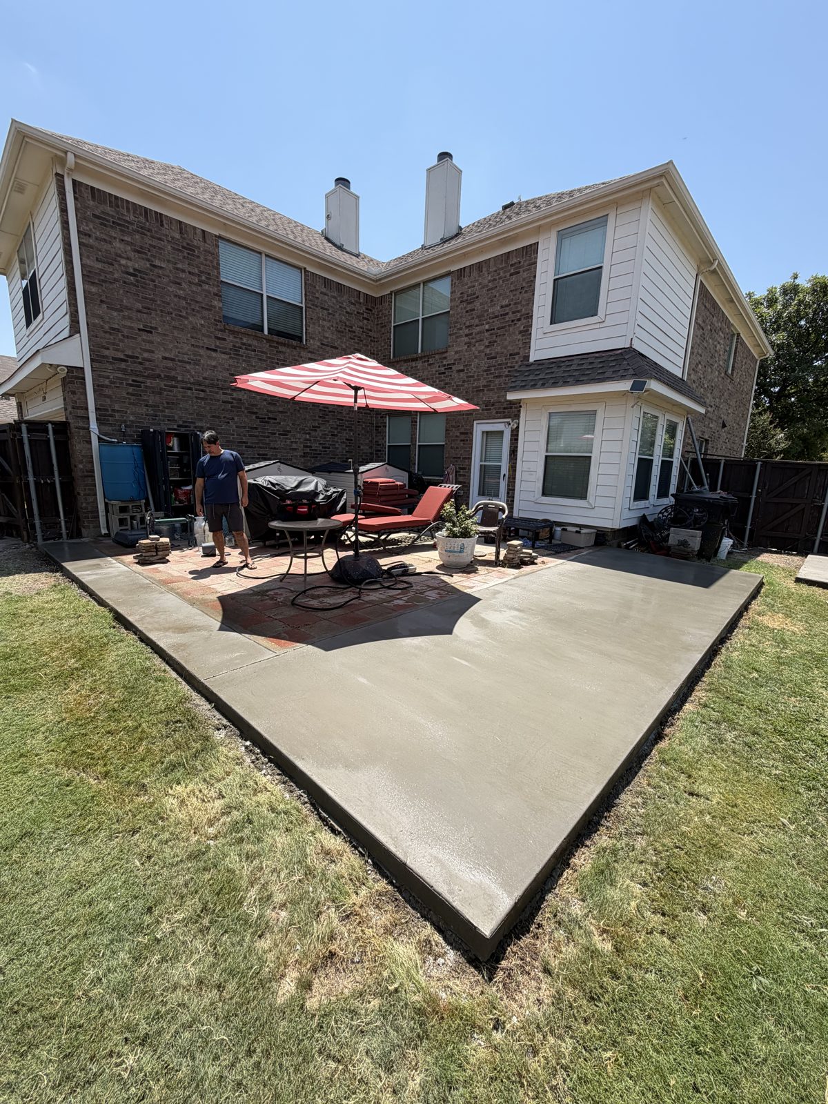 Concrete patio project — after