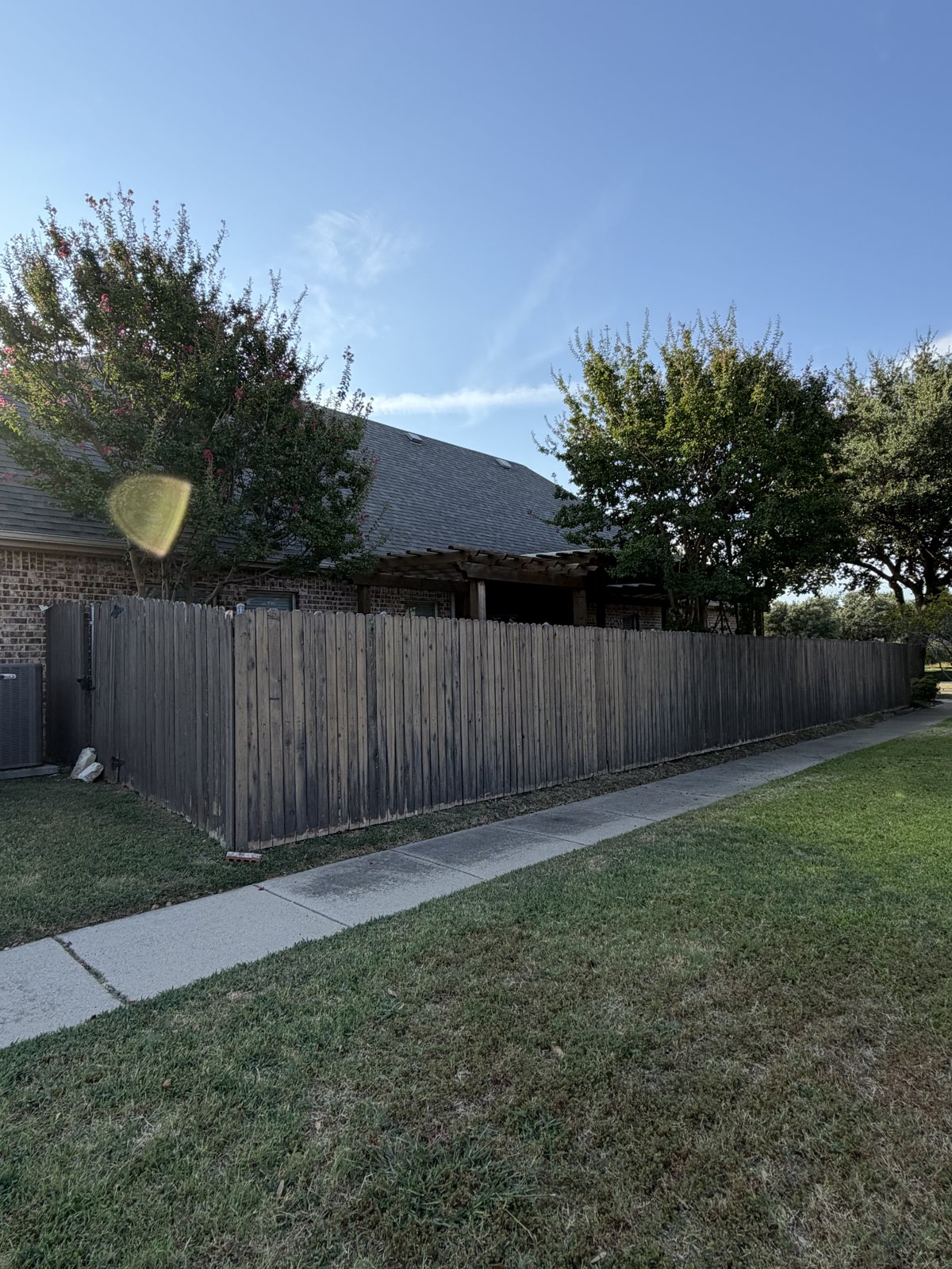 Fencing & Stone Work — before
